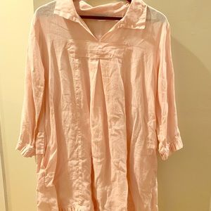 Light pink linen blouse